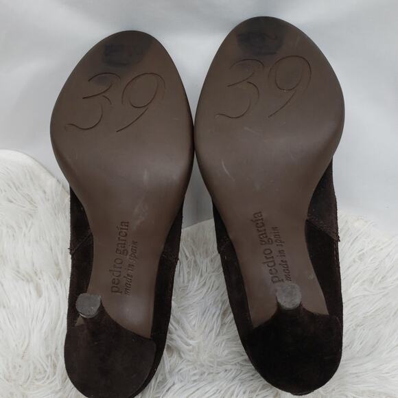 PEDRO GARCIA ANKLE BOOTIES BROWN SUEDE SIZE 39 - Picture 11 of 16